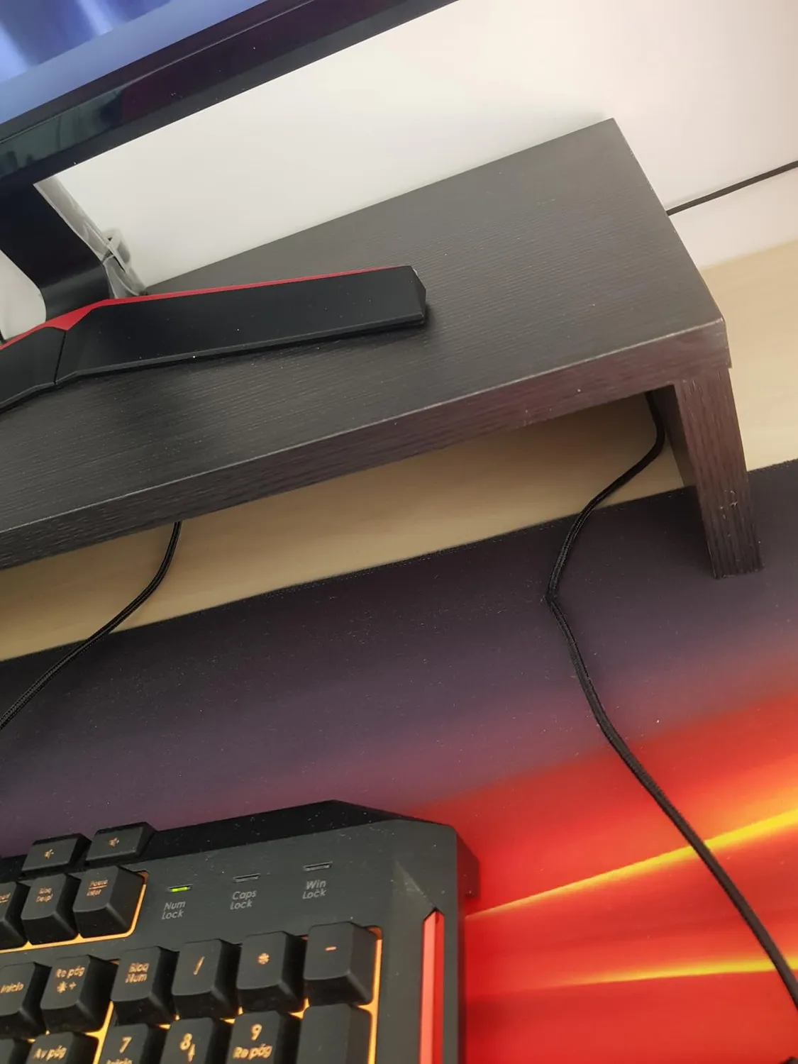 Iris Ohyama Basic MS-590B Monitorständer 27 Zoll schwarze Eiche