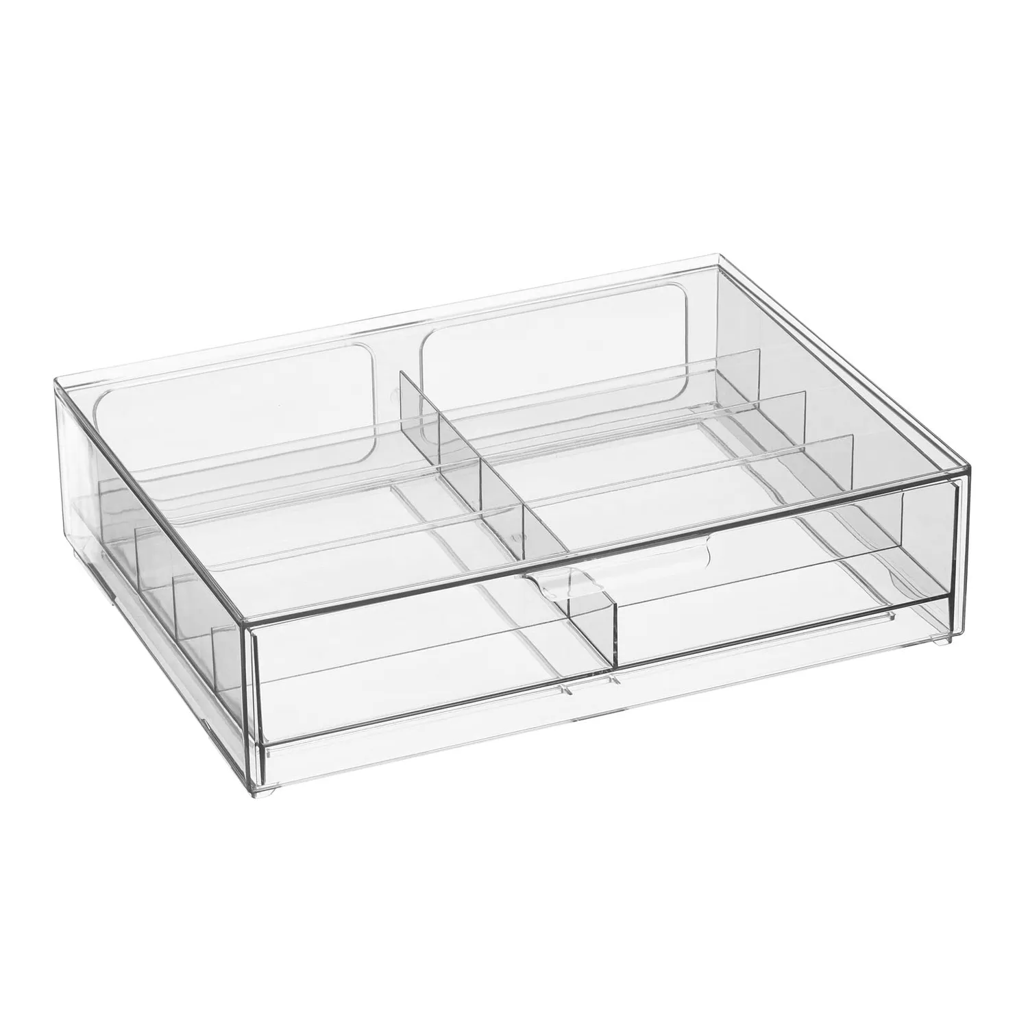 mDesign Brillenaufbewahrung 2 Schubladen weiß transparent
