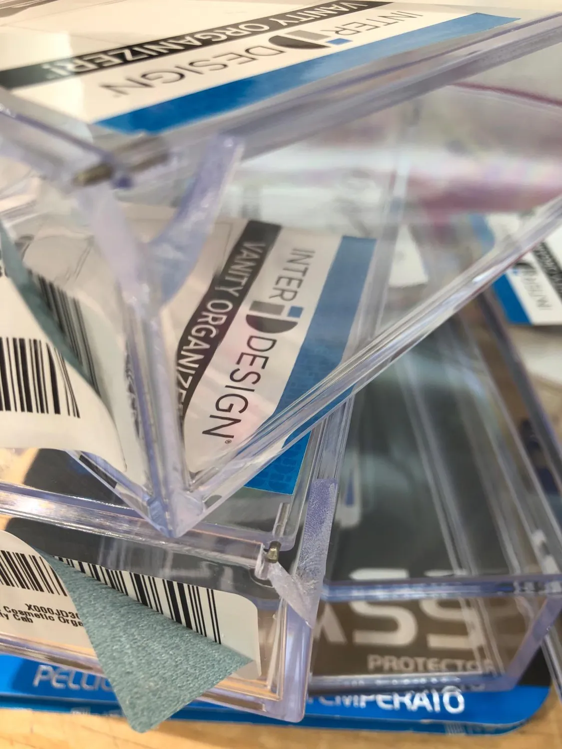 mDesign Kosmetik Organizer Box transparent Deckel