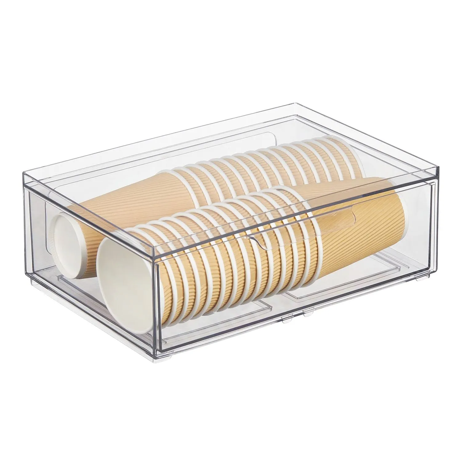 mDesign Aufbewahrungsbox Schubladenbox 2er-Set transparent