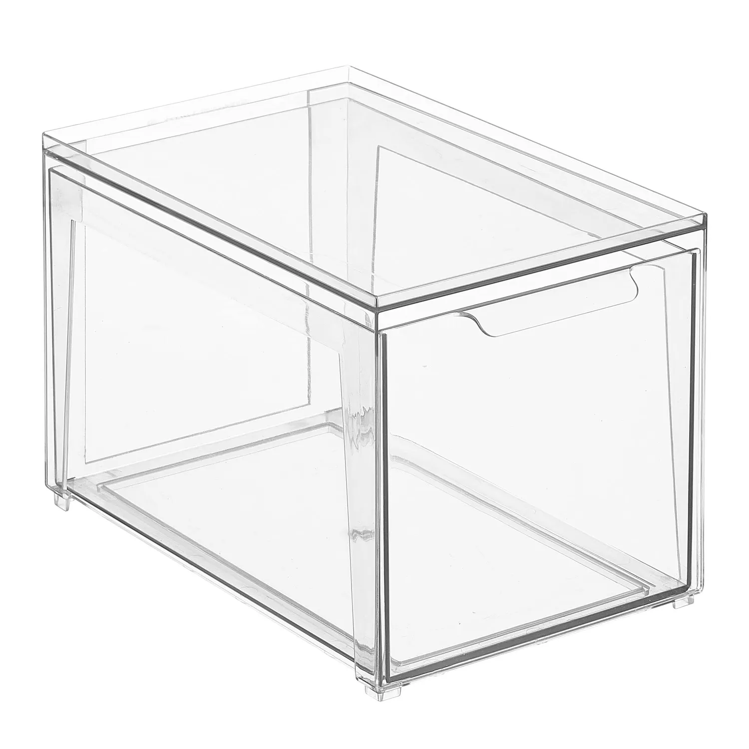 mDesign Schuhbox transparent 4er-Set stapelbar Kunststoff