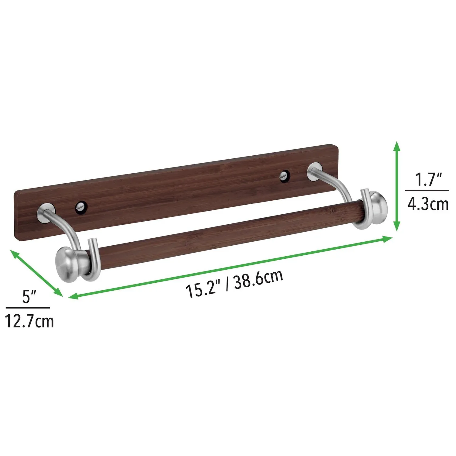 mDesign Küchenrollenhalter Wand Bambus espresso