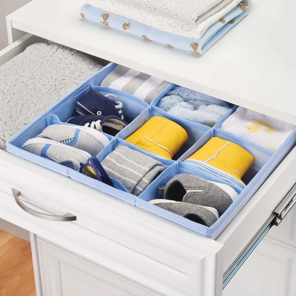 mDesign Schrank Organizer 9 Fächer blau Fischgrät