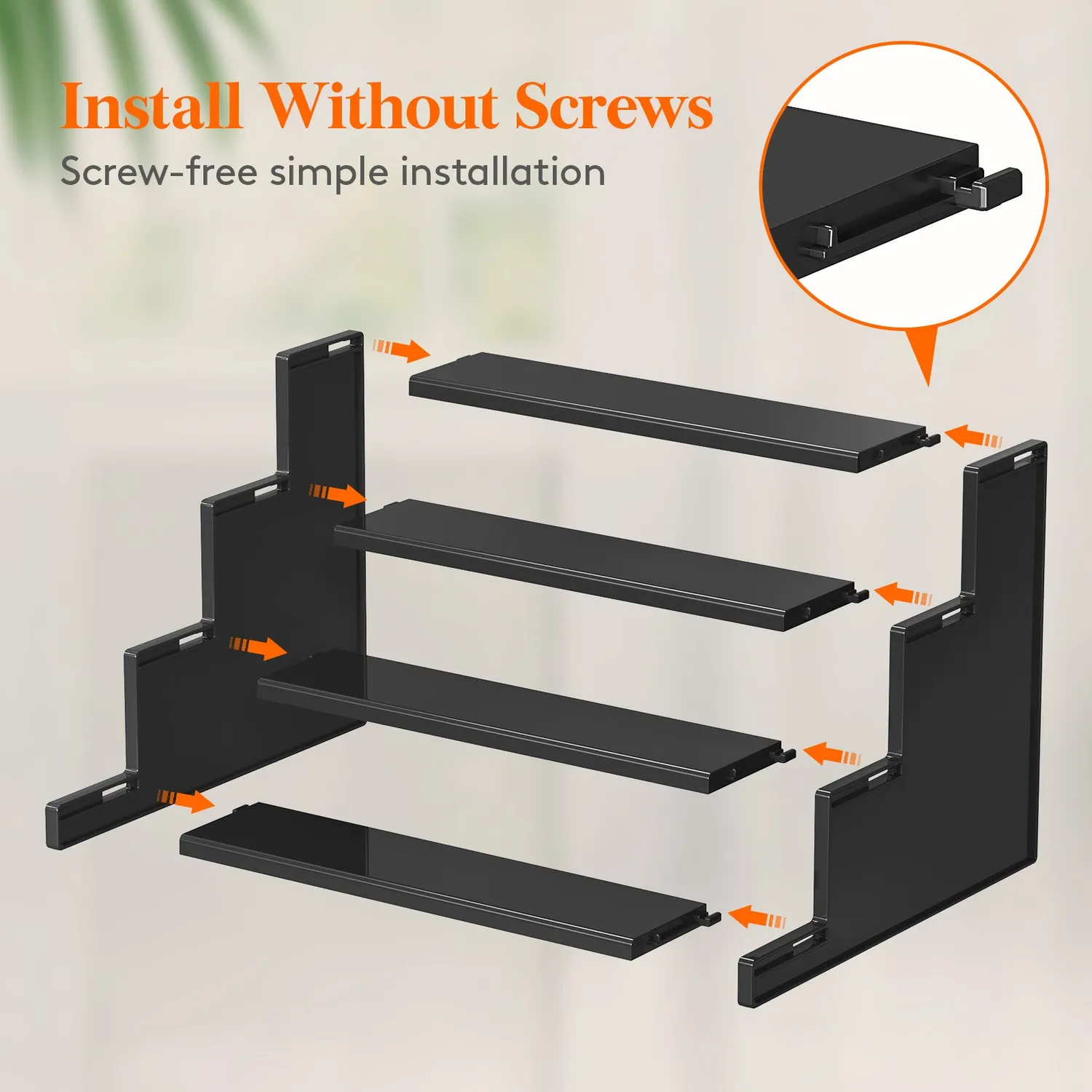 Lifewit Display Ständer 4-stufig schwarz 30,5 cm 1er Pack