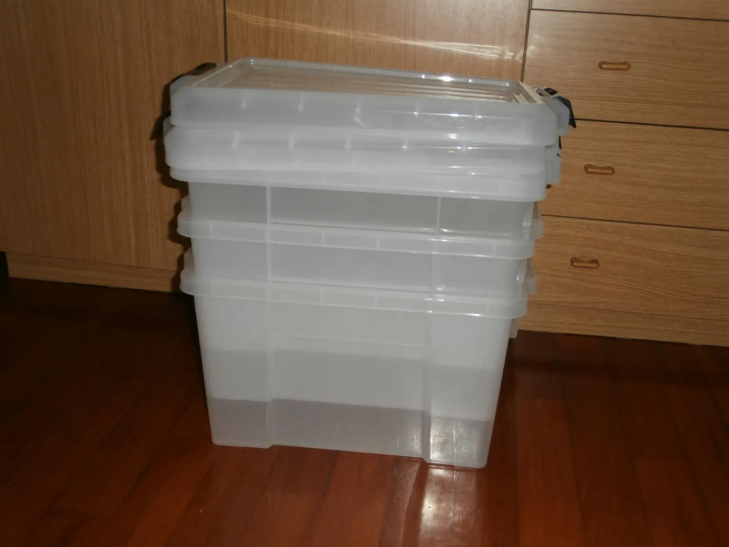 Iris Ohyama SK-210 Box 21L 3er-Set klar mit Deckel