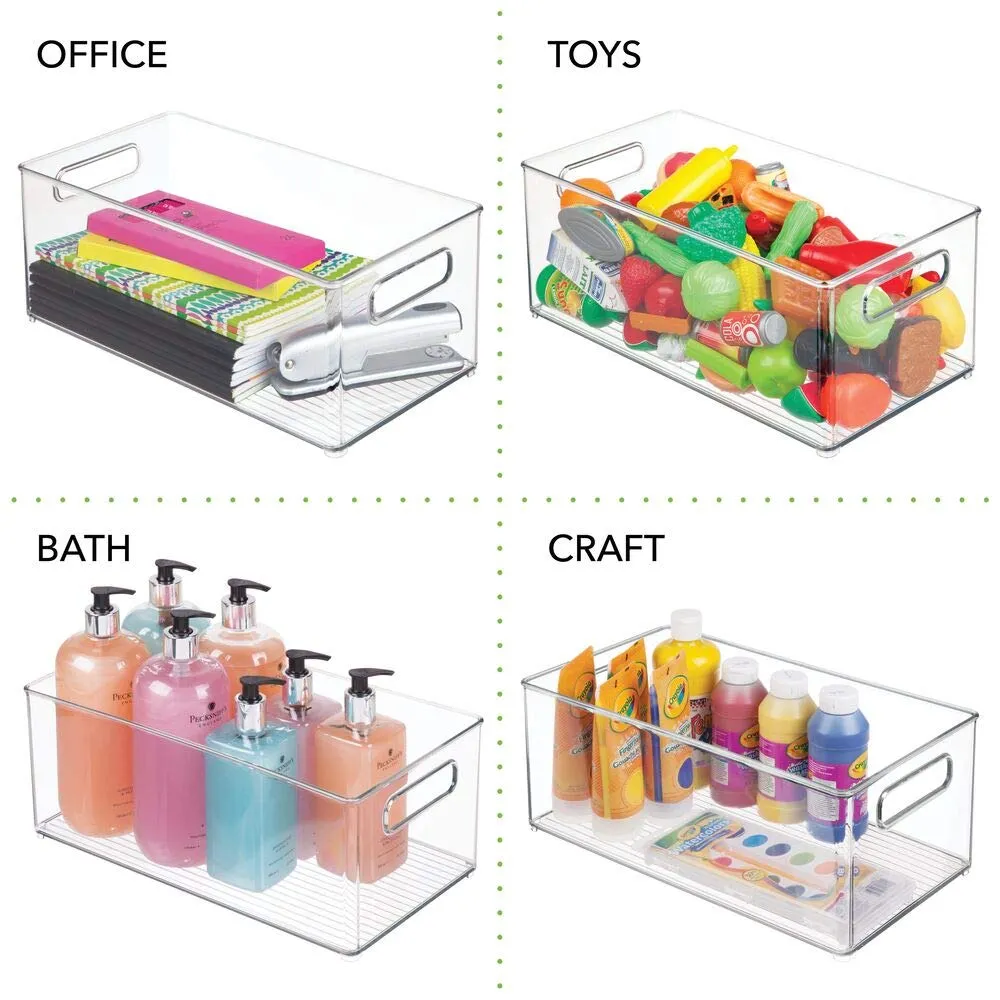 mDesign Büro Organizer Transparent 2er-Set 20,6x37,1cm