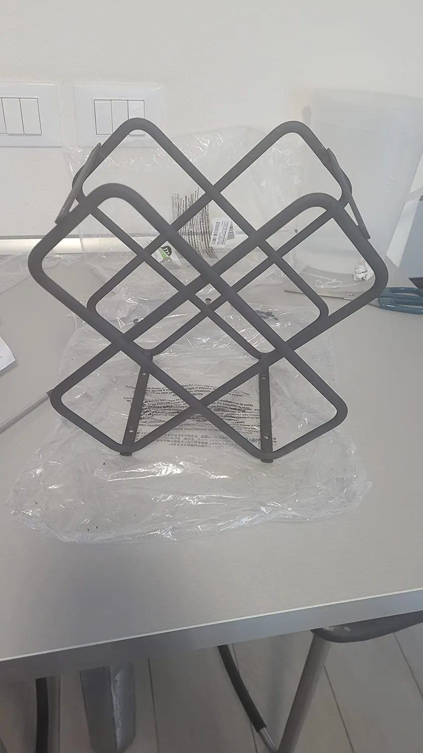 mDesign Weinregal 05151 Metall schwarz für 5 Flaschen