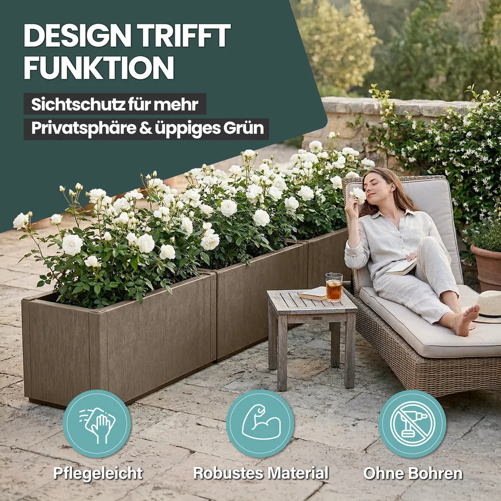 Kreher Ethica Pflanzkasten 80 cm Taupé breit 1 Stück