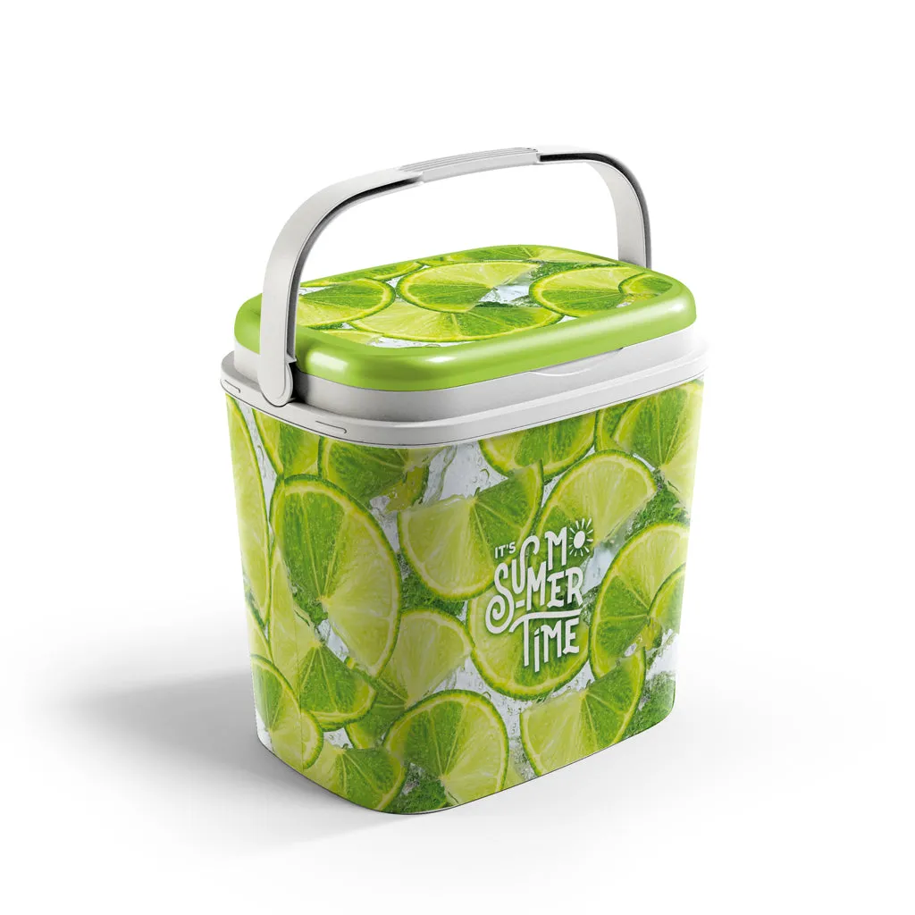 Kreher Kühlbox 27 Liter Limette mit Griff passiv
