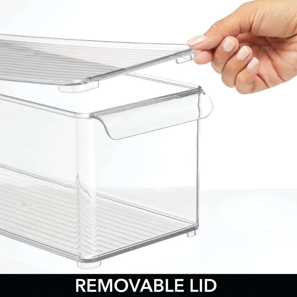 mDesign Aufbewahrungsbox Deckel transparent 4er-Set
