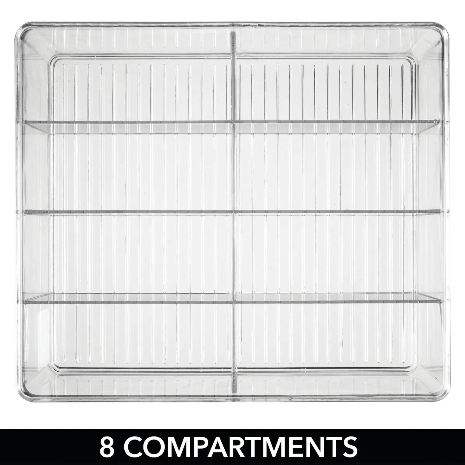 M Design Aufbewahrungsbox Kunststoff 2er transparent 8 Fächer