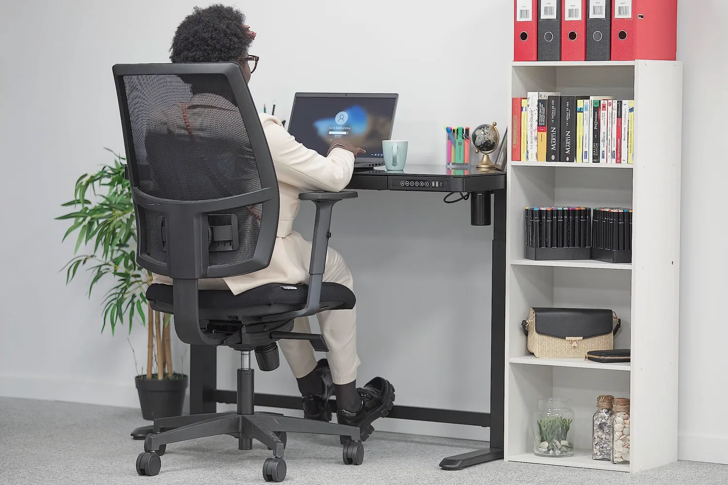 Iris Ohyama CX-4 Bücherregal weiß 4 Etagen 40cm Holz