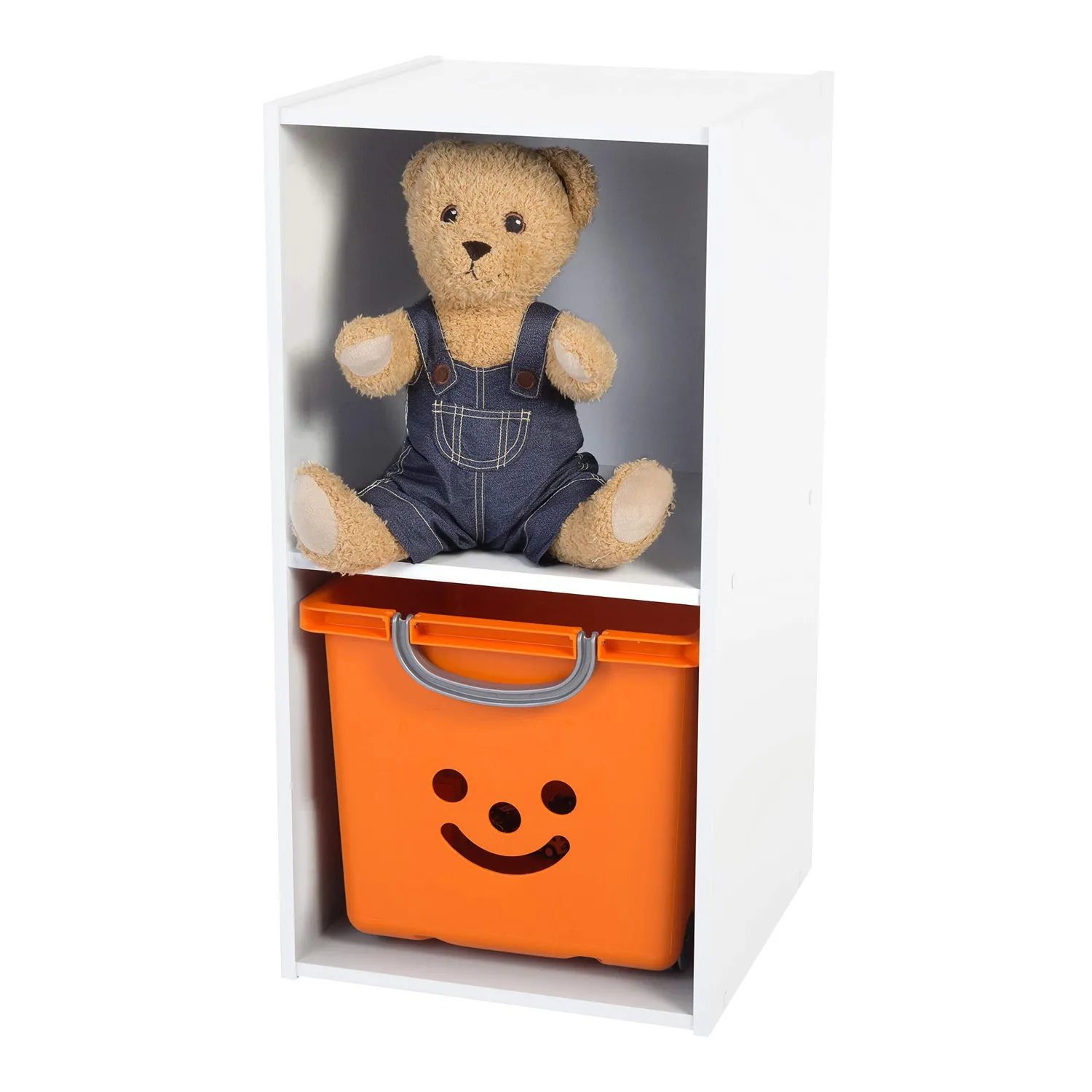 Iris Ohyama Kids KCX-2 Regal Grau 2 Fächer Holz