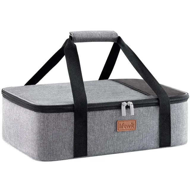 Lifewit Auflauftasche Kühltasche Grau 40x29x12 cm