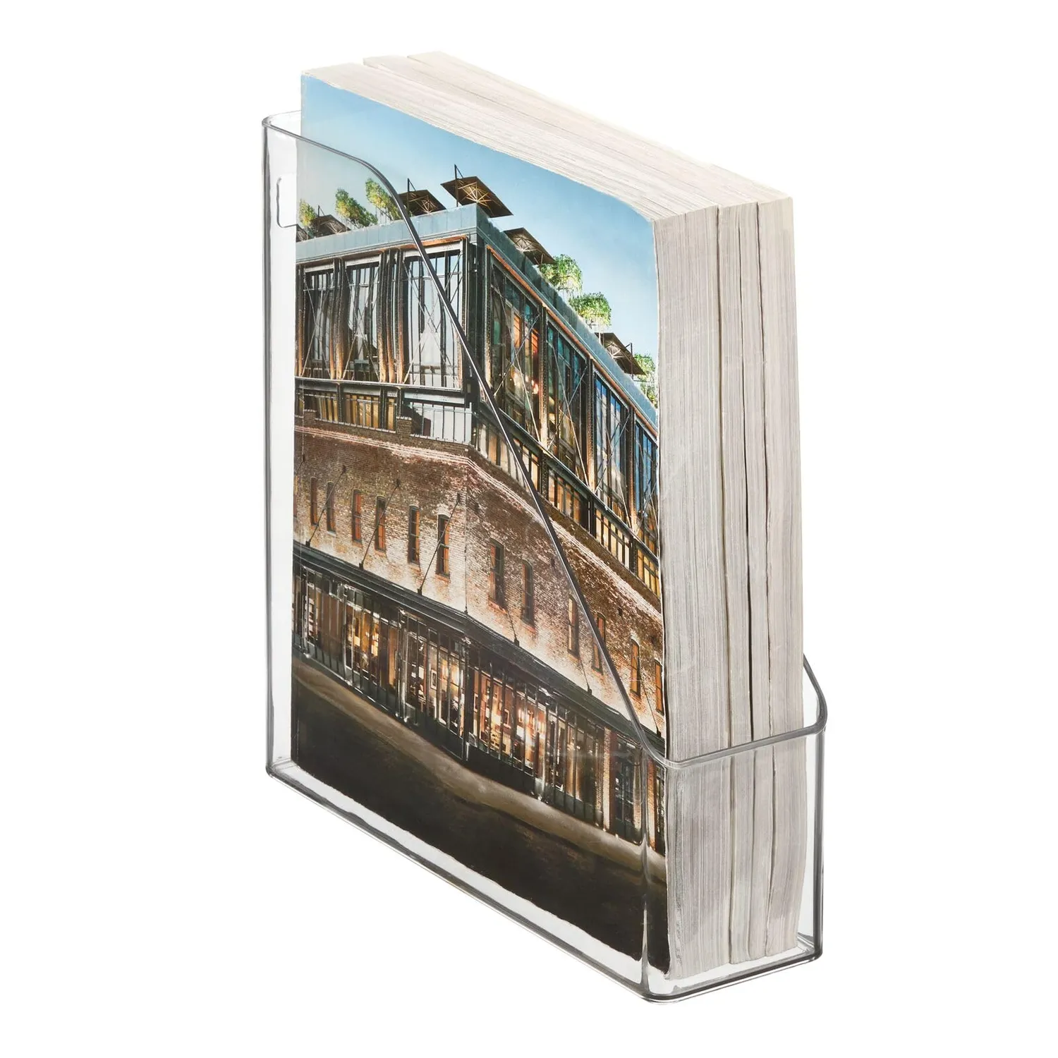 mDesign Ligne Aktenordner Stehsammler transparent 4er-Set