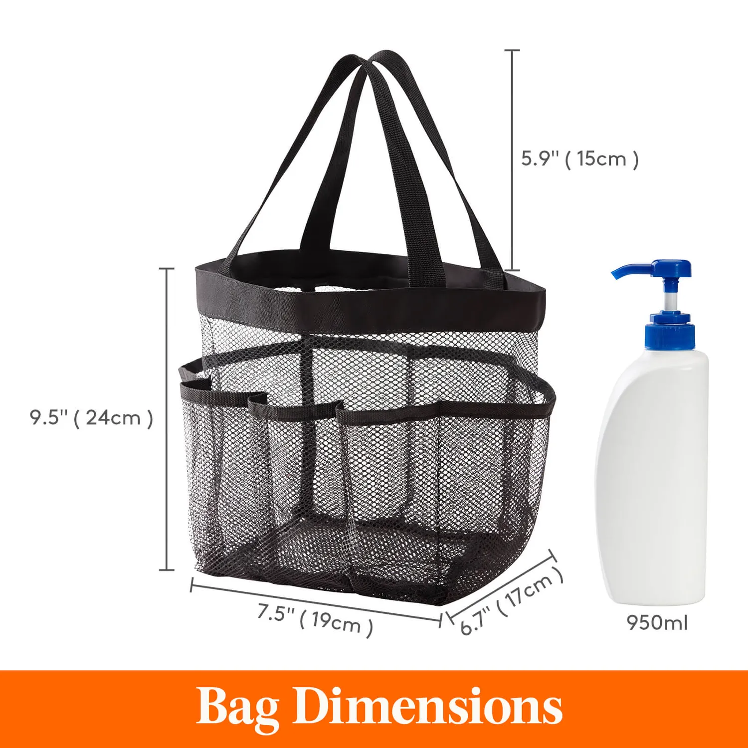 Lifewit Duschkorb Mesh Duschtasche Schwarz Large Netz