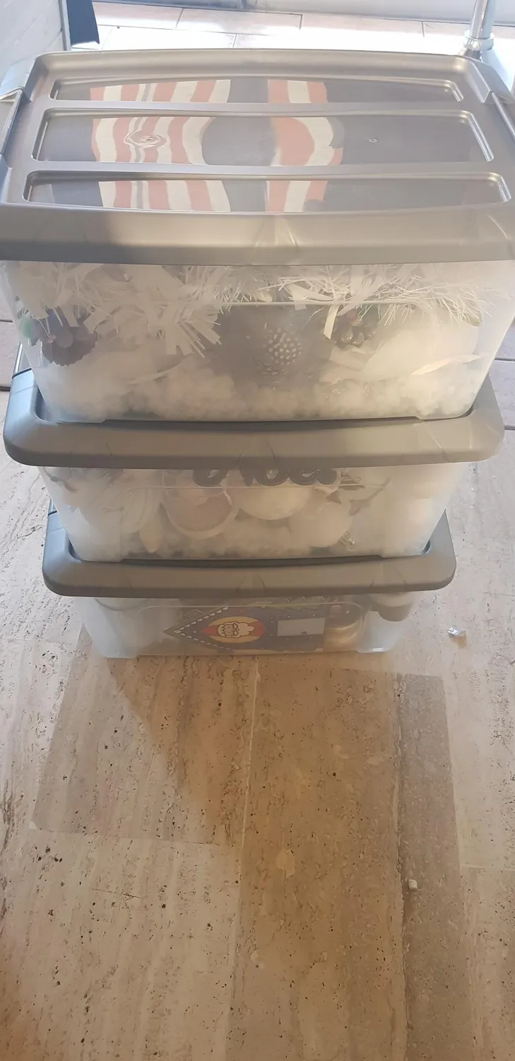 Iris Ohyama NTB-15 Aufbewahrungsbox Silber 15L 3er-Set stapelbar
