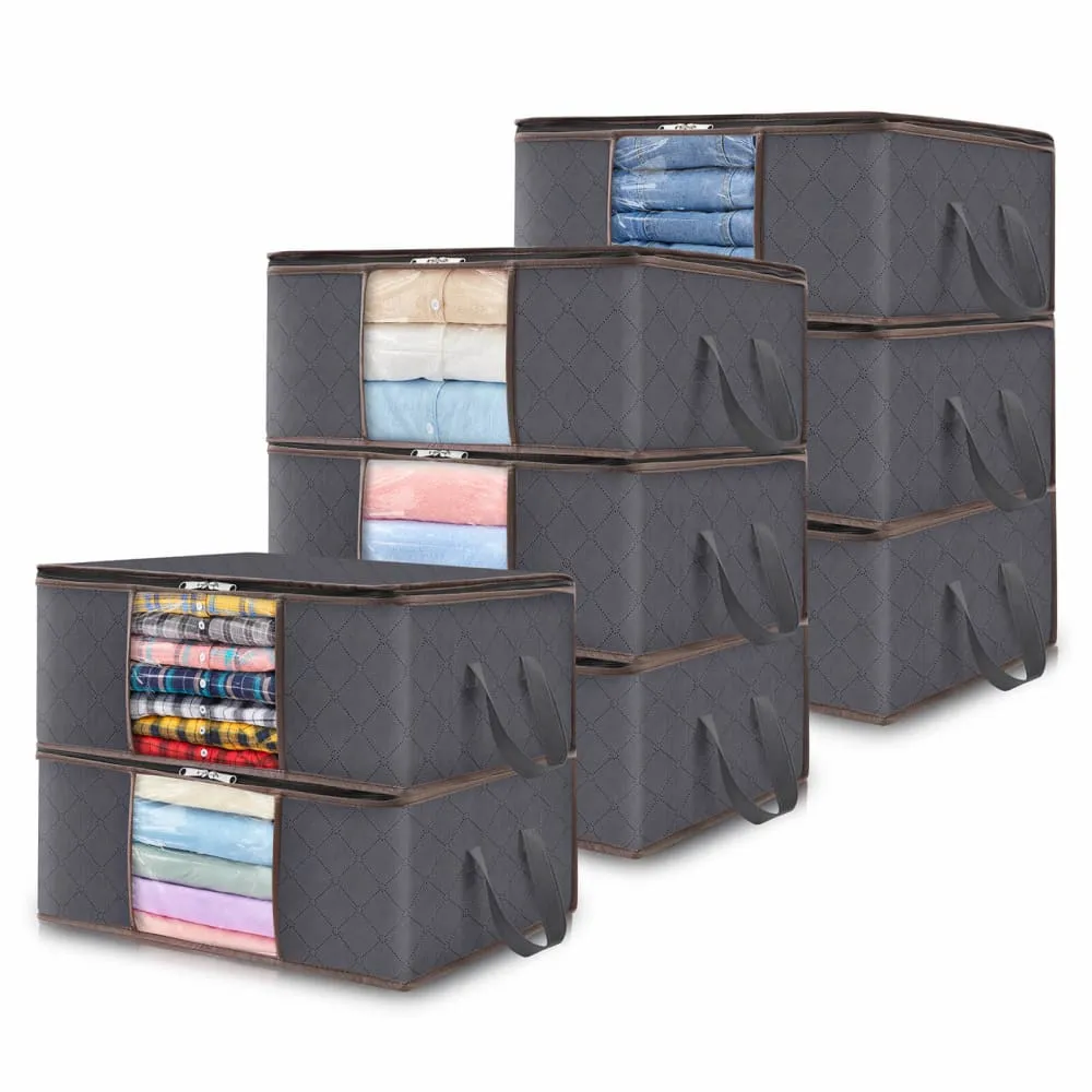 Lifewit Kleider Aufbewahrungstasche Grau 35L 4er-Pack