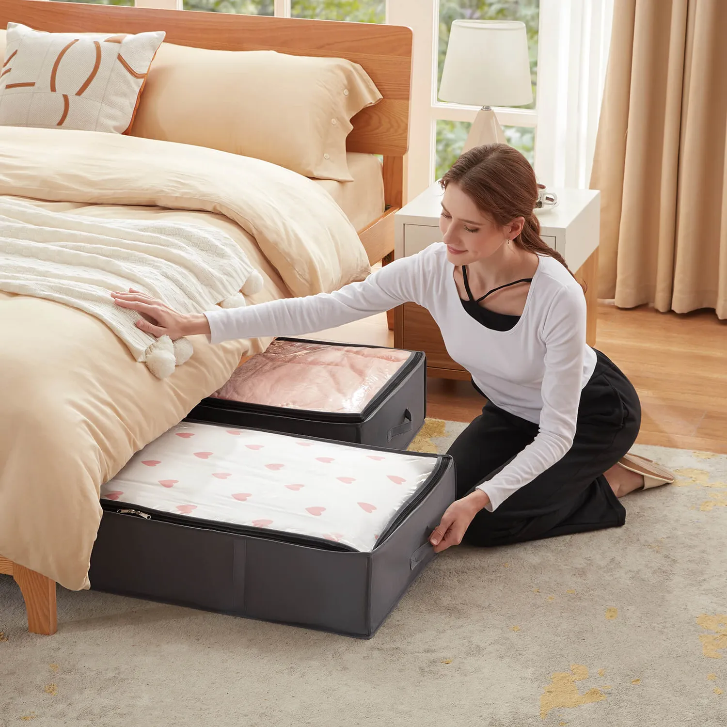 Lifewit Unterbett Aufbewahrung 95L 3er Pack