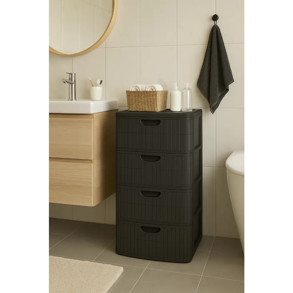 Kreher Domus Schubladenschrank 4 Schubladen anthrazit 81cm