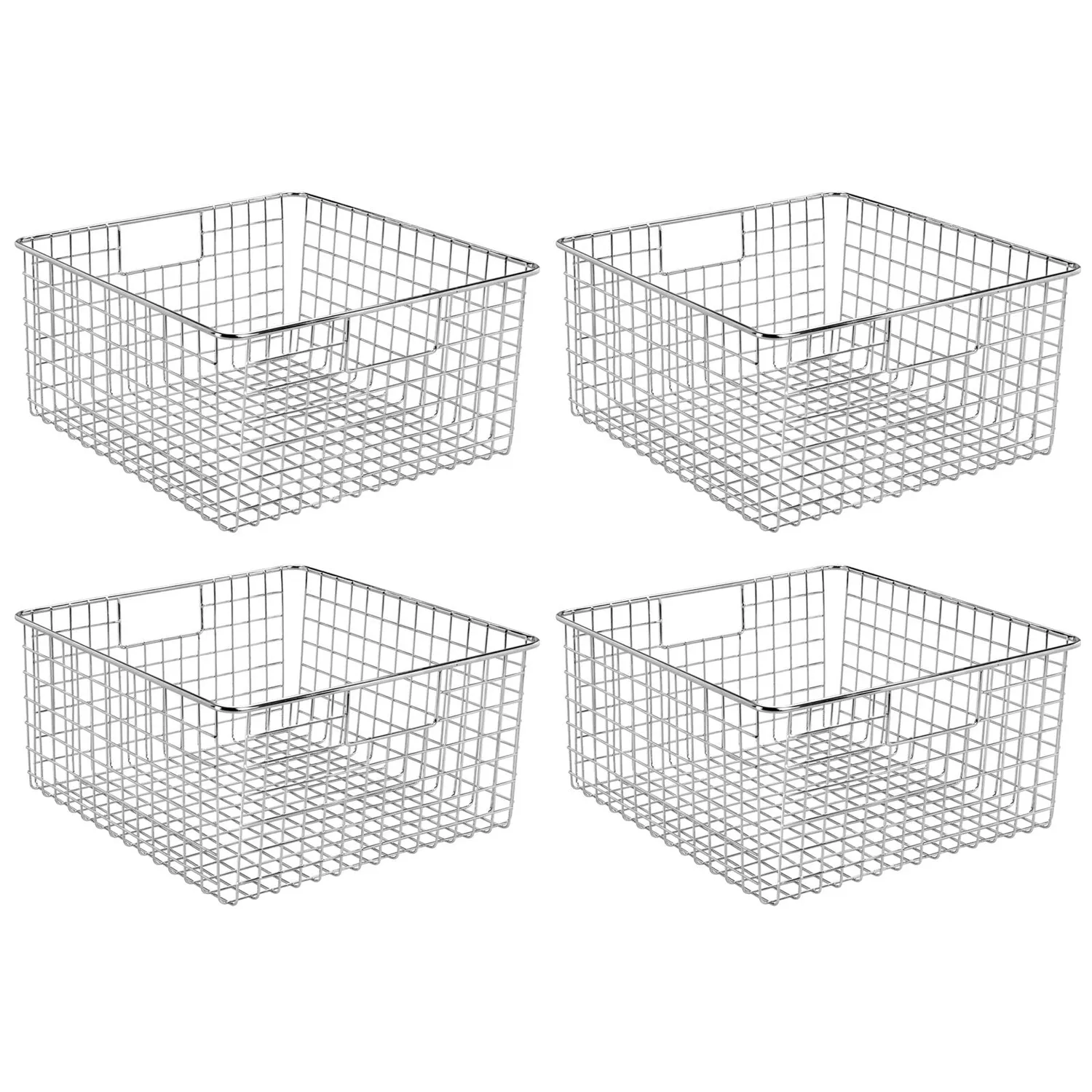 mDesign Schreibtisch Organizer Chrom 4er-Set