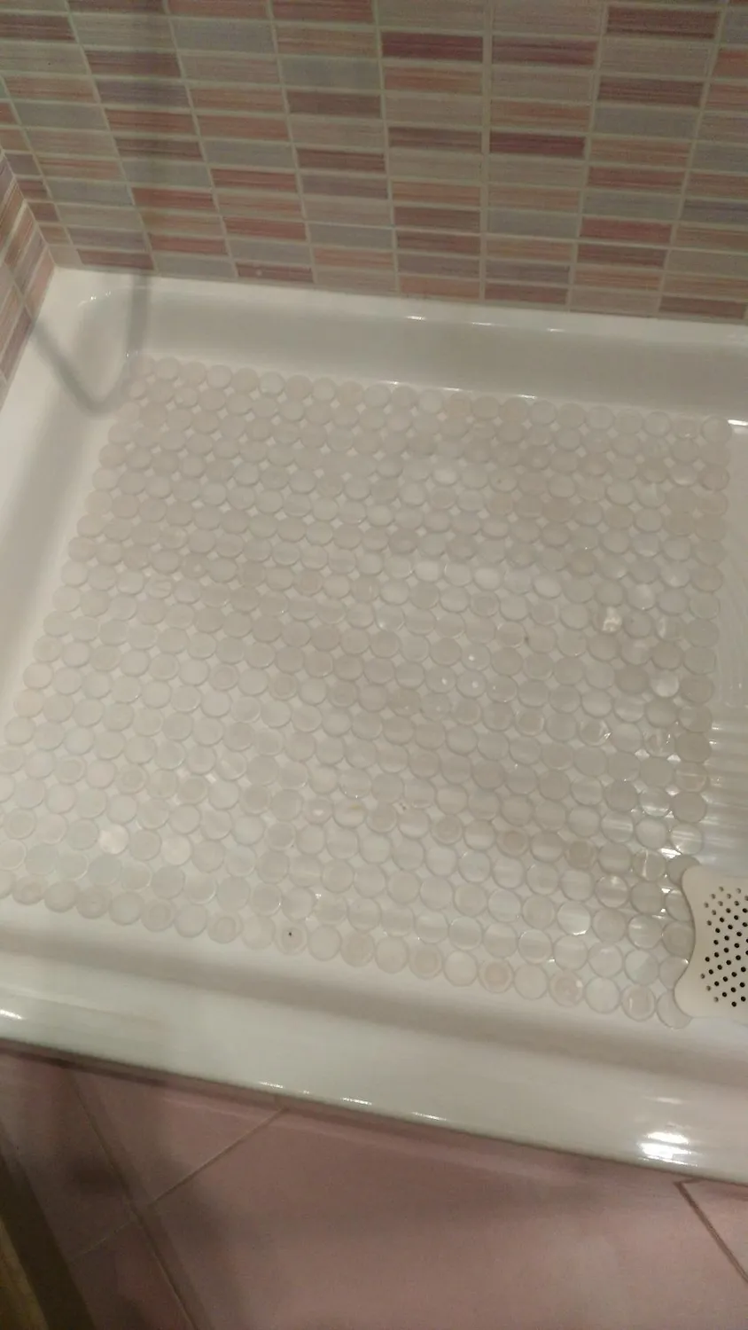 mDesign Duschmatte Antirutsch Transparent mit Saugnäpfen