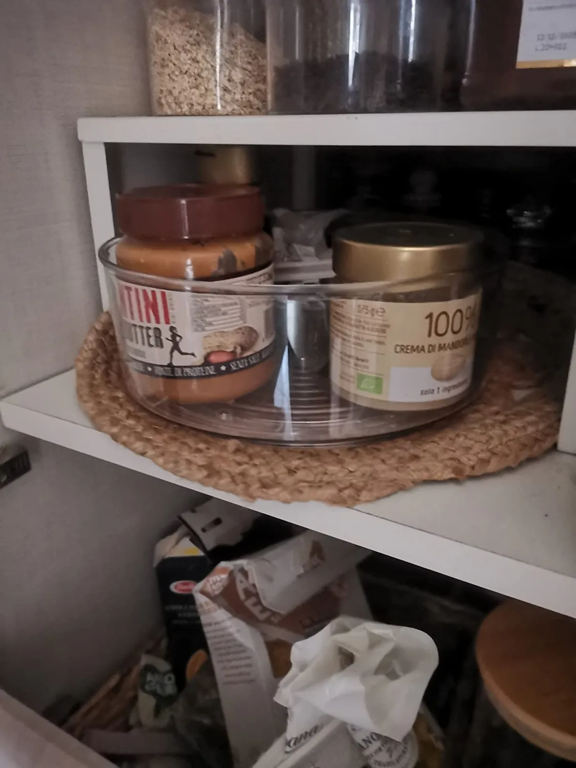 M Design Lazy Susan Gewürzregal Drehteller transparent Kunststoff