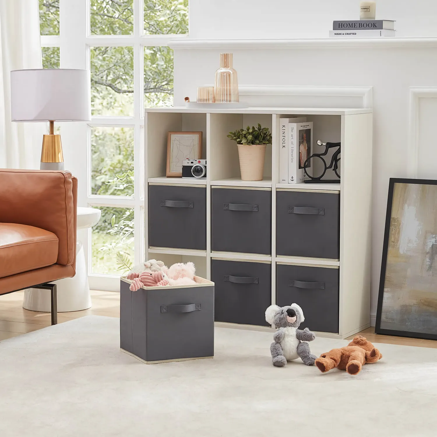 Lifewit Stoffbox 8er Set Grau 33cm für Kallax
