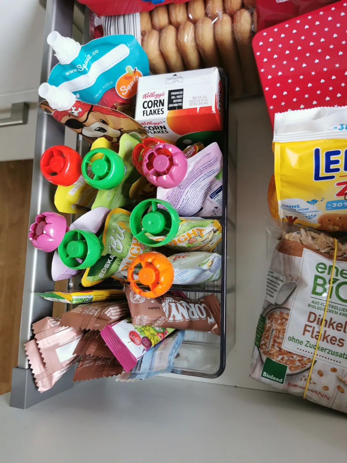 mDesign Aufbewahrungsbox Küchen Organizer 4 Fächer transparent