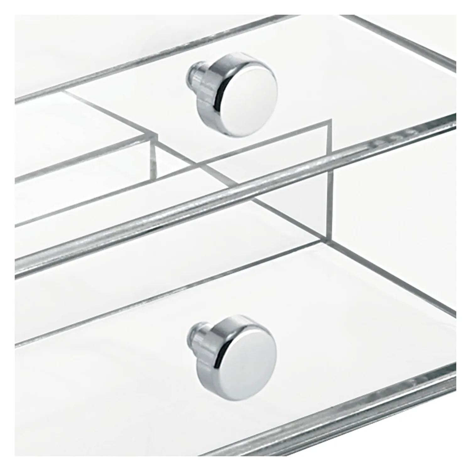 M Design Make-up Organizer Kosmetikbox 3 Schubladen transparent