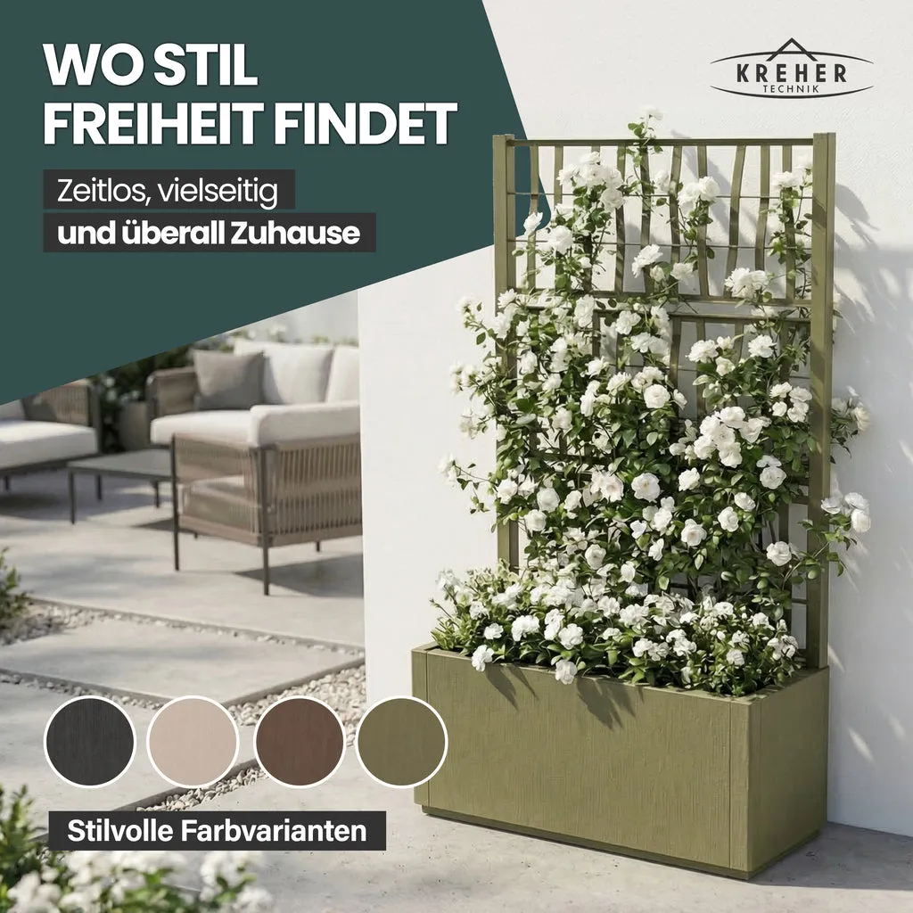 Kreher Ethica 80x36x140 Spalier Olivgrün Struktur