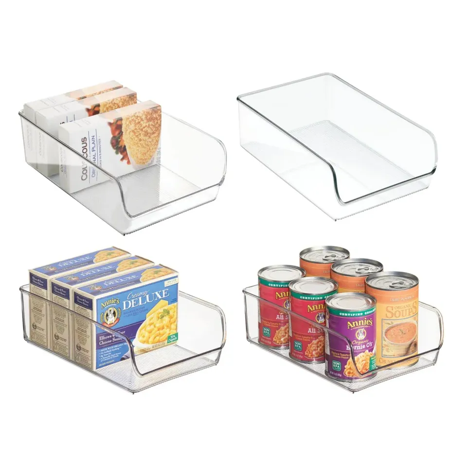 mDesign Aufbewahrungsbox groß 4er-Set transparent Küche
