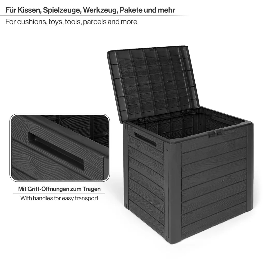 Kreher WOOD Kissenbox 140 Liter Anthrazit wetterfest