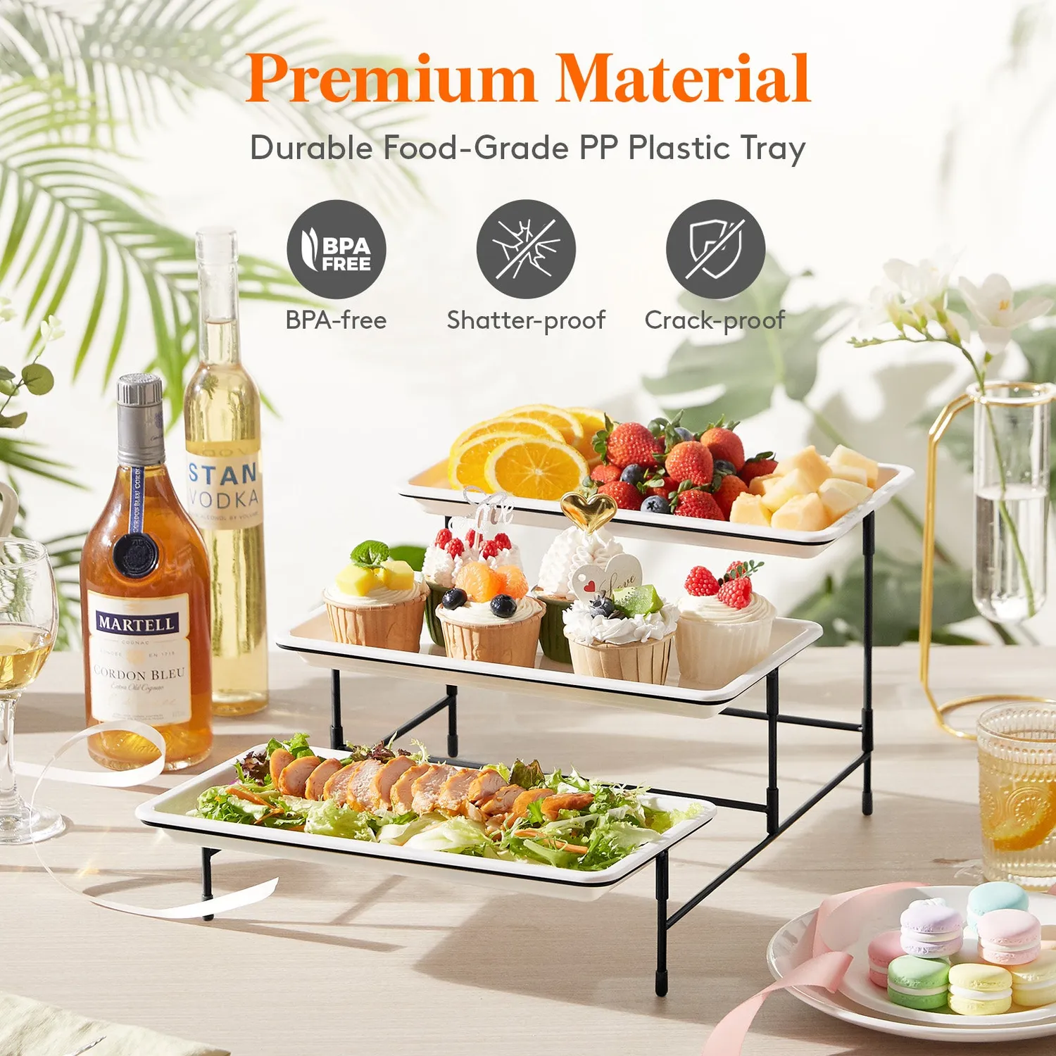 Lifewit Etagere 3-stöckig Weiß 30cm Kunststoff