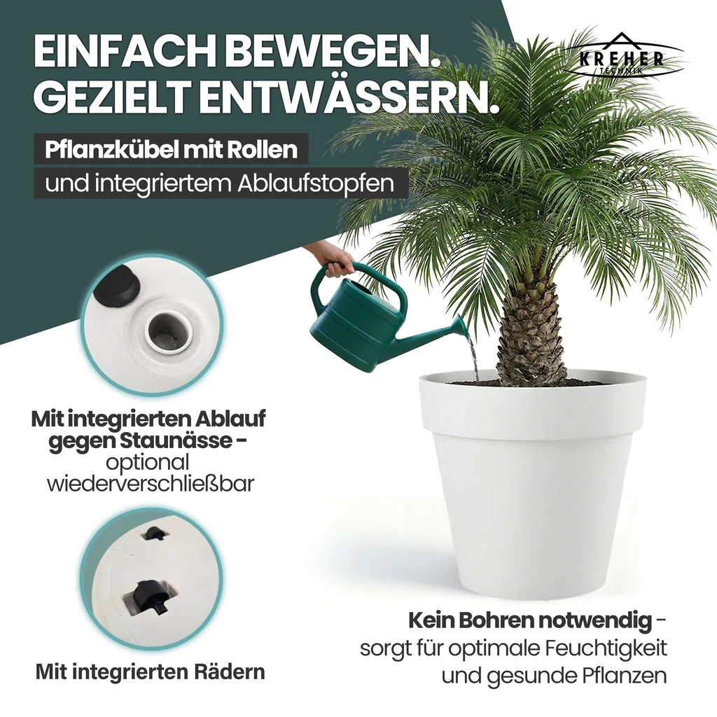 Kreher Like XXL Pflanzkübel Weiß 79 cm 2er Set