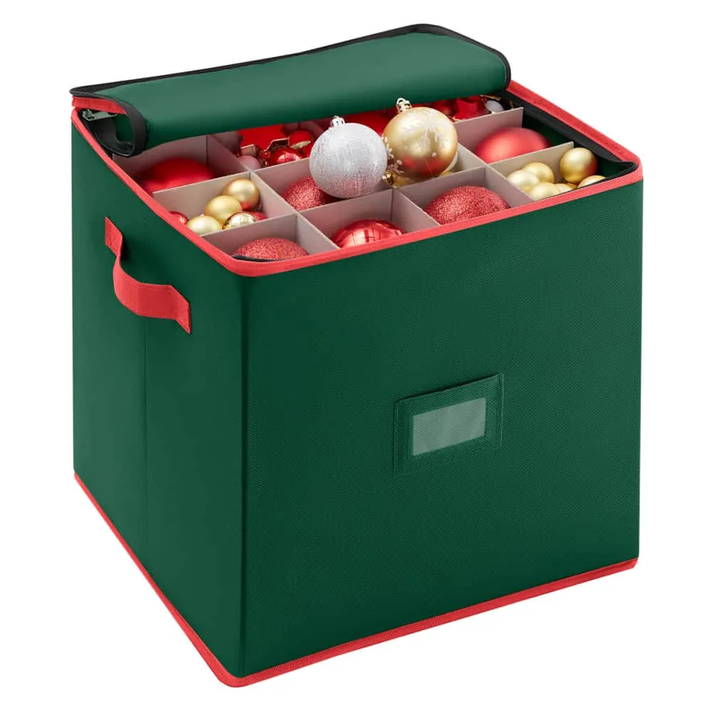 Lifewit Box für 64 Weihnachtskugeln Aufbewahrungsbox Rot stapelbar