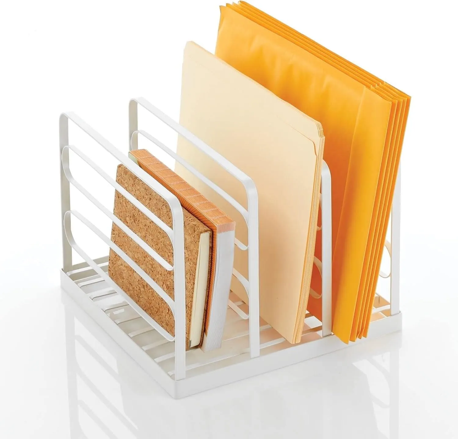 M Design Clutch Organizer Metall 2er-Set mattweiß 5 Fächer