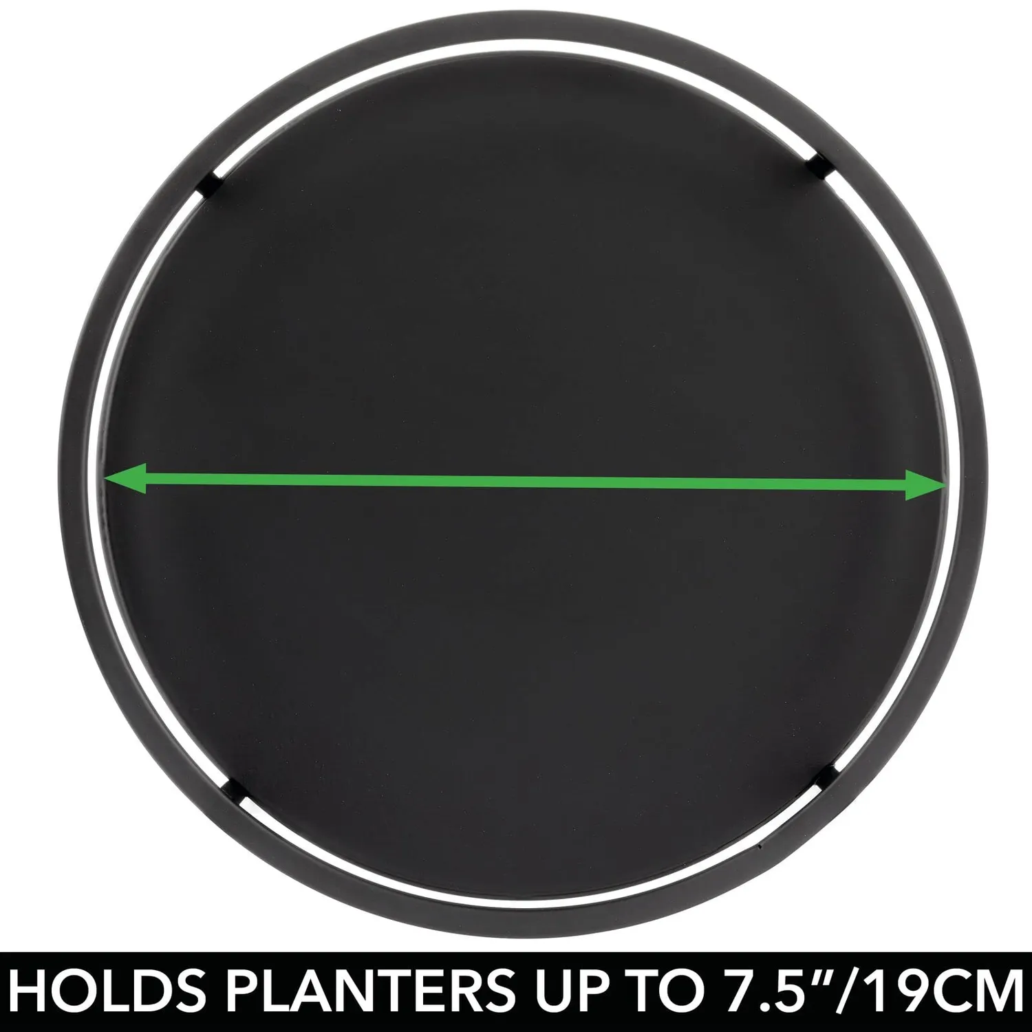M Design Pflanzenständer Blumenständer Mattschwarz 38cm