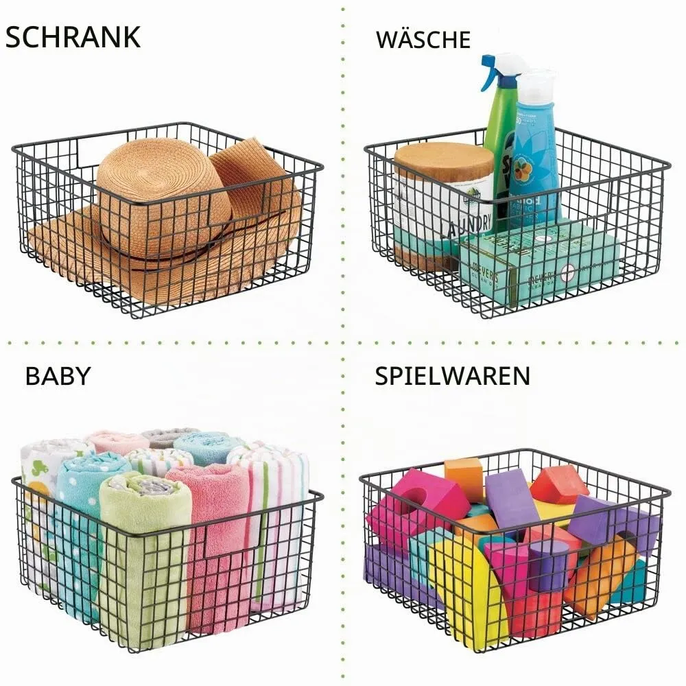 M Design Schreibtisch Organizer Gitterbox 4er-Set schwarz