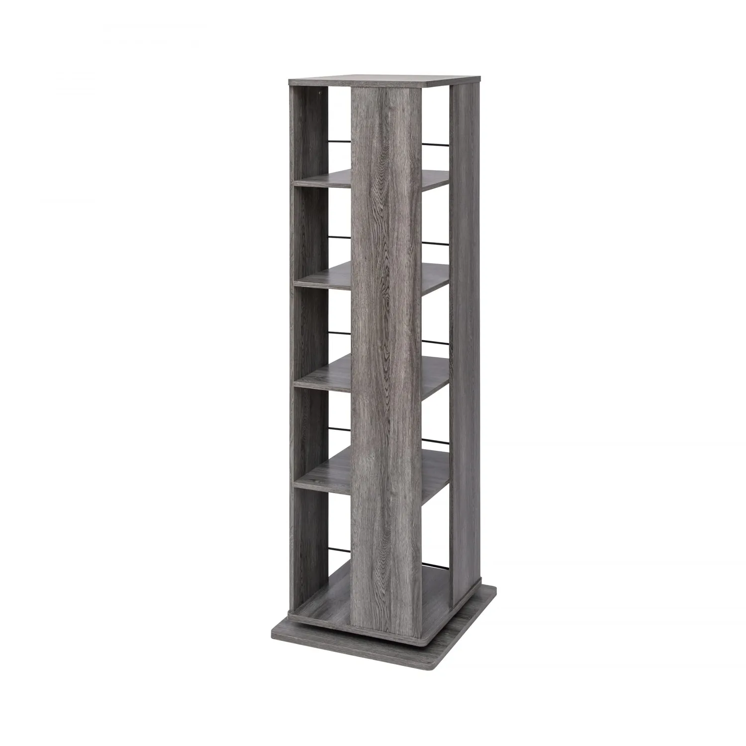 Iris Ohyama Revolving Book Shelf RBS-5S Eiche grau