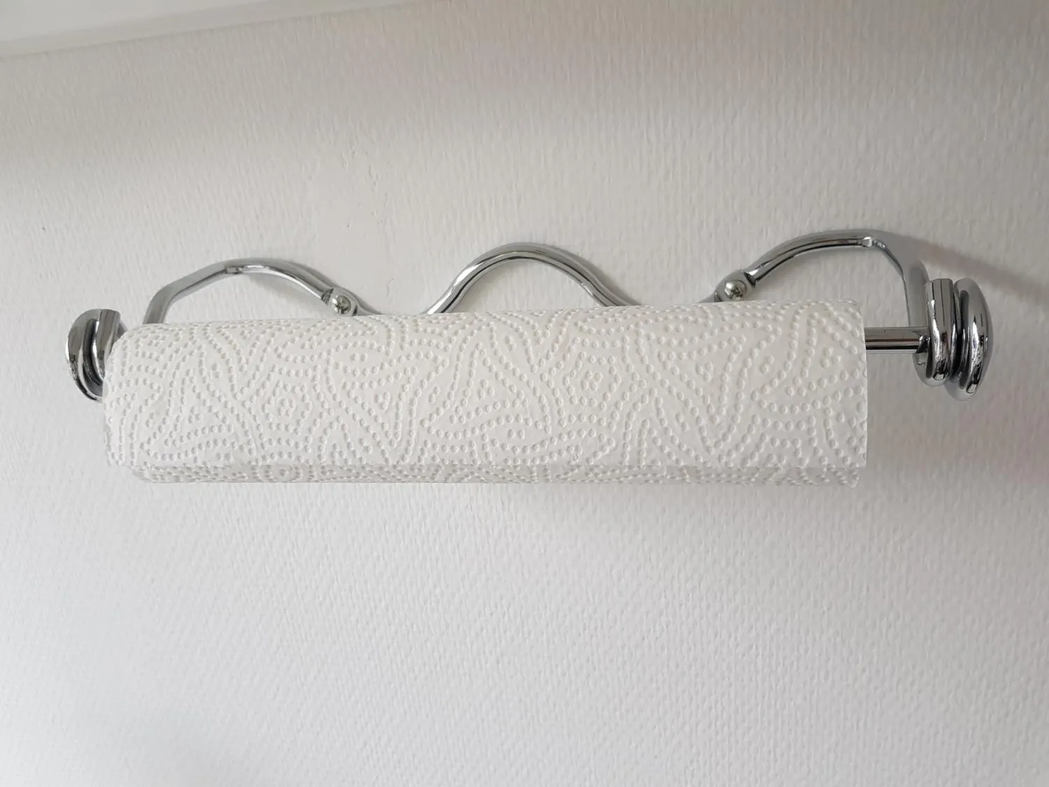 mDesign Küchenrollenhalter Schrank 2er-Set silber 34,6 cm