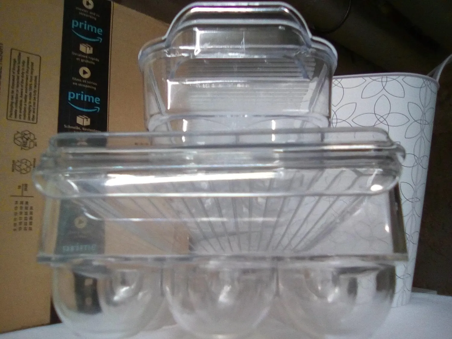 mDesign 7377MDKEU Eierbox transparent 21 Eier stapelbar