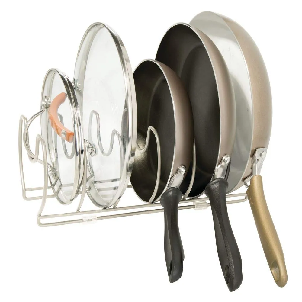 mDesign Deckelhalter Metall Topfhalter Matt-Silber Schrank