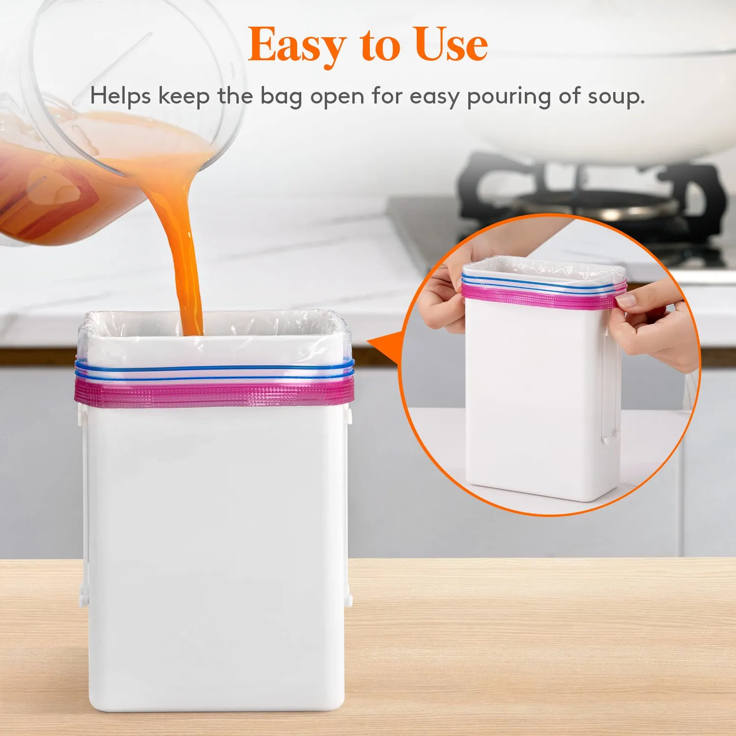 Lifewit Gefrierbehälter 1 Quart eckig 3er Pack