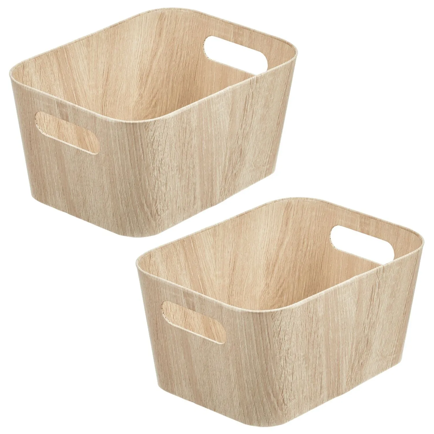 mDesign Aufbewahrungsbox 2er-Set weiß Karton lebensmittelsicher