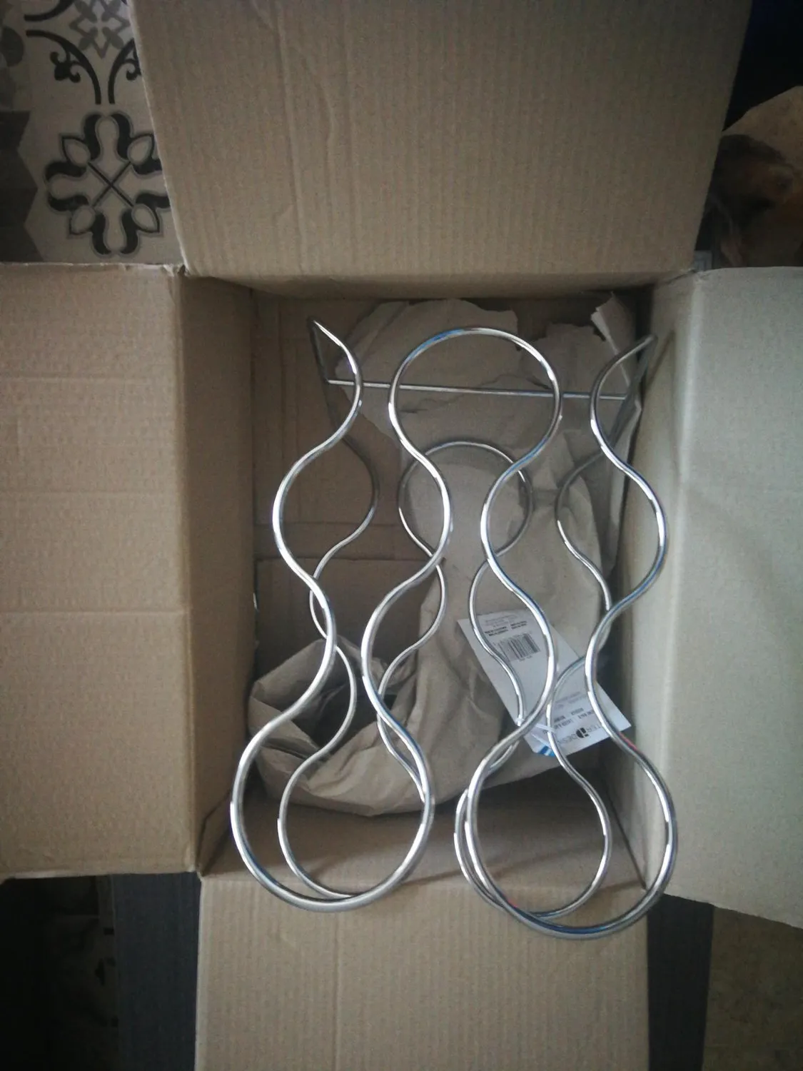 mDesign Weinregal Metall 2er Set 6 Flaschen silber