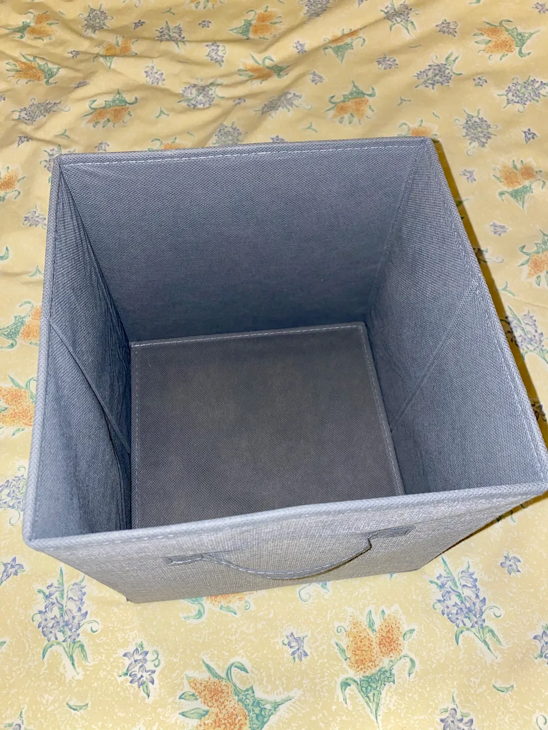 mDesign 2er-Set Stoffbox grau groß mit Griffen