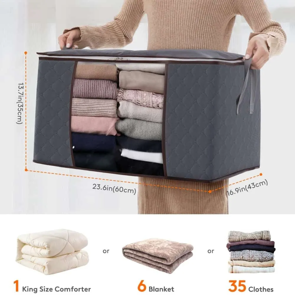 Lifewit Kleider Aufbewahrungstasche 90L 3er-Pack Vlies