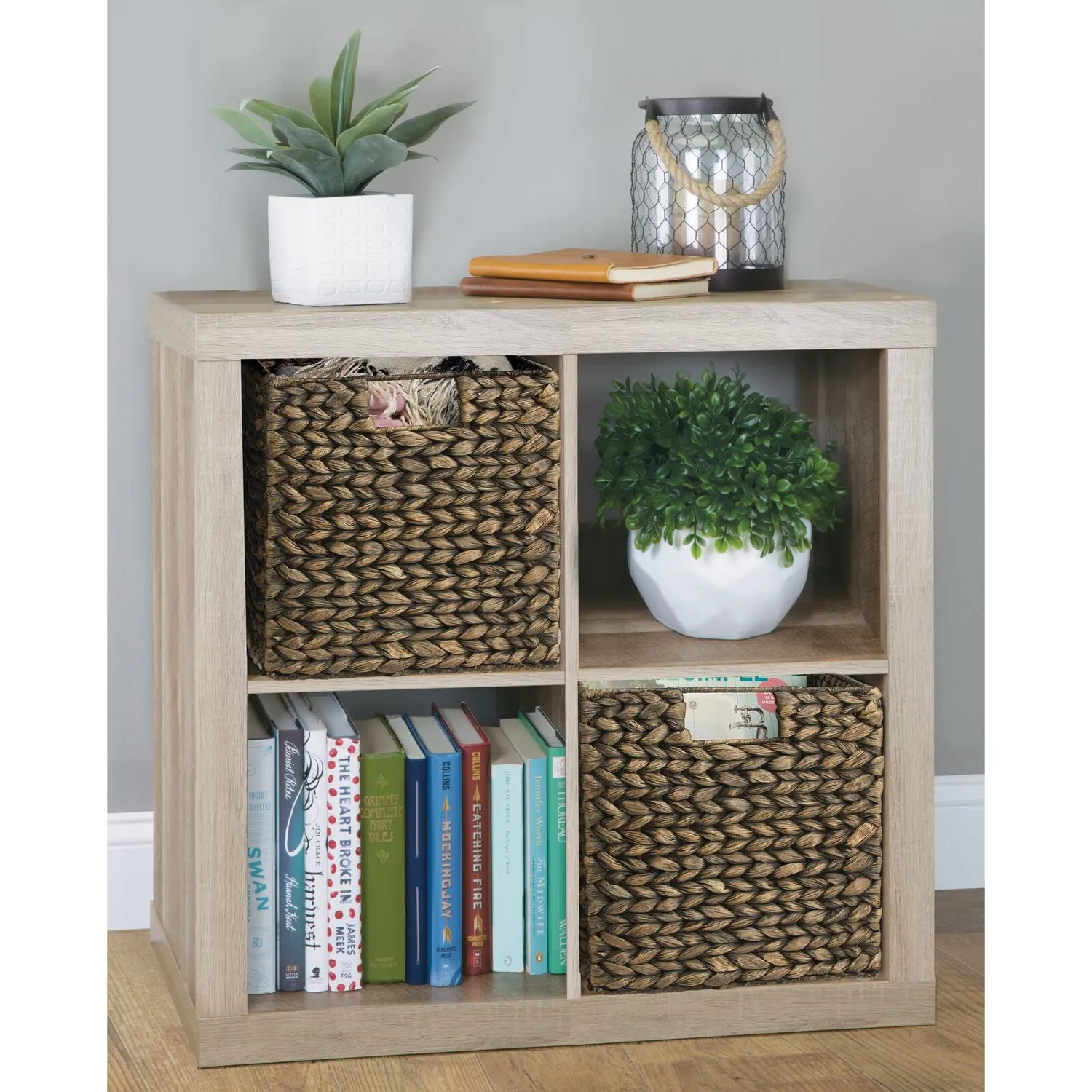 M Design Aufbewahrungskorb Wasserhyazinthe schwarz 2er-Set