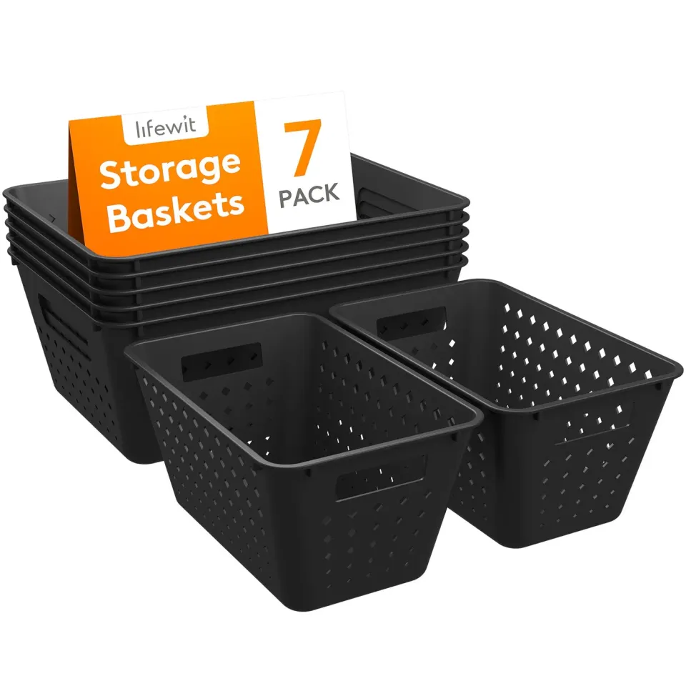 Lifewit Aufbewahrungskorb 7er Set Stapelbar Kunststoffbox